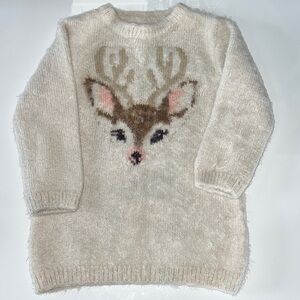 Hatley Cream Deer Sweater for 12-18 Month Child Extremely Soft Sweater or Dress